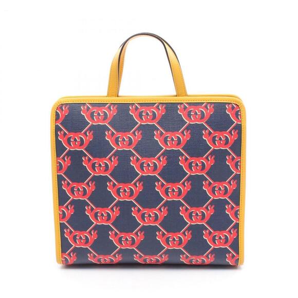 GUCCI Authentic Red Leather Tote Bag